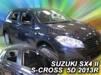 Plexi, ofuky Suzuki SX4 II S-Cross 5D 8/2013 => sada 4ks, přední + zadní HDT