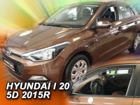 Protiprůvanové plexi, ofuky oken Hyundai i20 II 5D 2015r =>, 2ks přední HDT