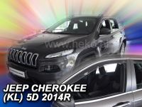 Protiprůvanové plexi, ofuky oken Jeep Cherokee 5D 2014r =>, 2ks přední HDT