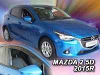 Protiprůvanové plexi, ofuky oken Mazda 2 5D 2014r =>, 2ks přední HDT