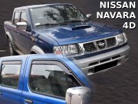 Plexi, ofuky bočních skel Nissan Navara Pick up 4D 2001-2005r, sada 4ks přední + zadní HDT
