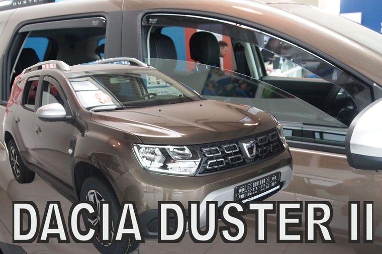 Plexi, ofuky bočních skel Dacia Duster 5D 2018r => přední+zadní HDT