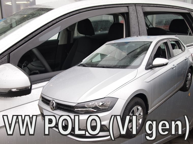Protiprůvanové plexi, ofuky oken Volkswagen Polo 5D 2017r =>, 4ks přední+zadní HDT