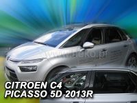 Plexi, ofuky Citroen C4 Picasso Mk2 5D 2013=>, sada 4ks, přední + zadní HDT