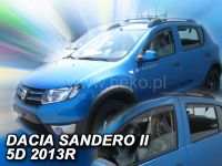 Plexi, ofuky Dacia Sandero Stepway II 5D 2012r=> sada 4ks přední + zadní HDT