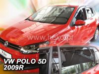 Plexi, ofuky bočních skel VW Polo 5D 2009, přední + zadní HDT