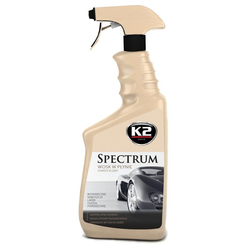 K2 SPECTRUM 700 ml - syntetický vosk ve spreji (Quick Detailer) bez mikroutěrky, G021 K2 (Poland)