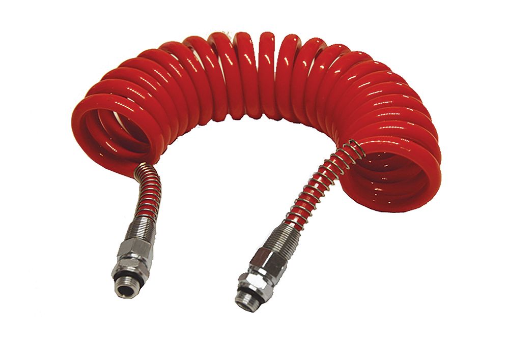 Vinutá vzduchová hadice červená, M16, L-5,5m, PPN008