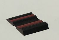 Samolepící lišta černá, 2x červený proužek, 5m, 40x6mm, 32405B