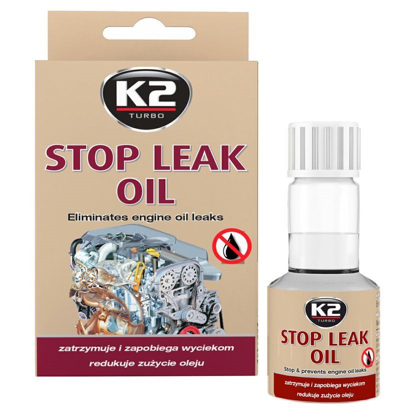 K2 STOP LEAK OIL 50 ml - zamezuje únikům oleje z motoru, T377 K2 (Poland)