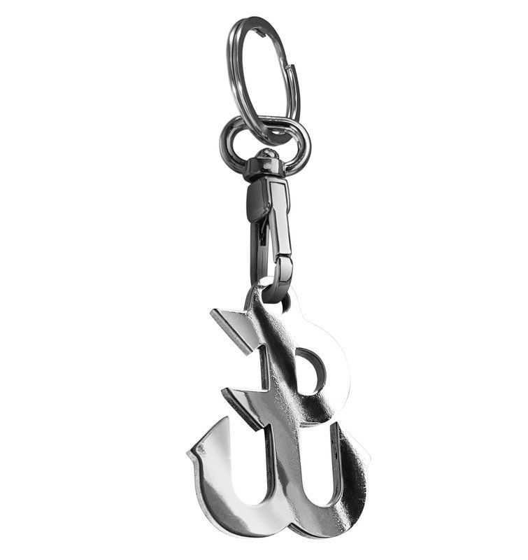 Přívěsek na klíče kotva, kovový, stříbrný AVISA