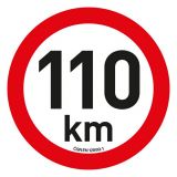 Samolepka omezení rychlosti  110 km/h reflexní (200 mm)