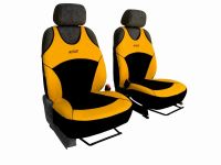 Autopotahy Active Sport Alcantara, sada pro dvě sedadla, žluté