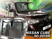Protiprůvanové plexi, ofuky oken Nissan Cube 5D 2010r =>, 4ks přední+zadní HDT