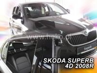 Plexi, ofuky ofuky bočních skel ŠKODA Superb II sedan 4D 2008 =>, přední + zadní HDT