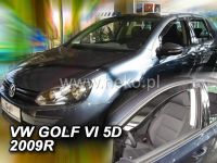 Plexi, ofuky VW Golf VI, 5D 2008 =>, sada 2ks přední HDT