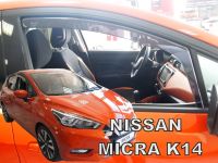 Protiprůvanové plexi, ofuky oken Nissan Micra K14 5D 2017r => přední HDT