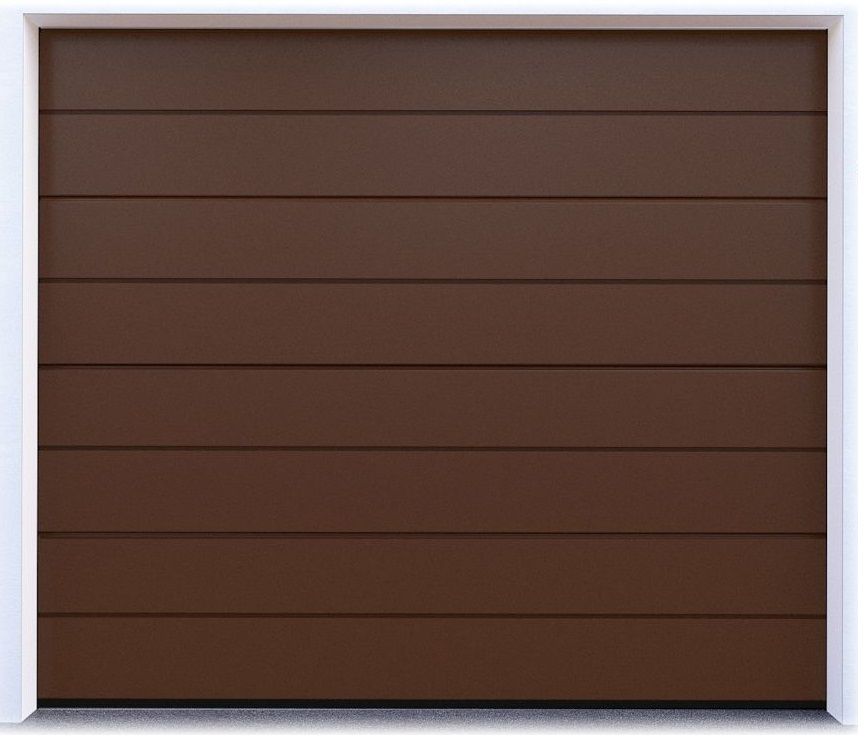 Garážová vrata se zámkem Sotra | RAL 8014 | M-Line | Woodgrain - 3000 x 2150 [mm] Doorhan