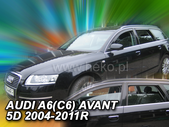 Plexi, ofuky Audi A6 C6 5D, combi, 2004-2011 sada 4ks přední + zadní HDT