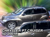 Protiprůvanové plexi, ofuky oken Chrysler PT Cruiser 4D 2002r =>, 4ks přední+zadní HDT
