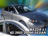 Protiprůvanové plexi, ofuky oken Mazda 3 i 4D 03-2009R sedan, 2ks přední HDT