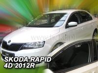 Plexi, ofuky bočních skel Škoda Rapid ltb/spaceback, 5D 2013r =>, 2ks přední HDT