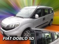 Protiprůvanové plexi, ofuky oken Fiat Doblo II 5D 2010r =>, 4ks přední+zadní HDT