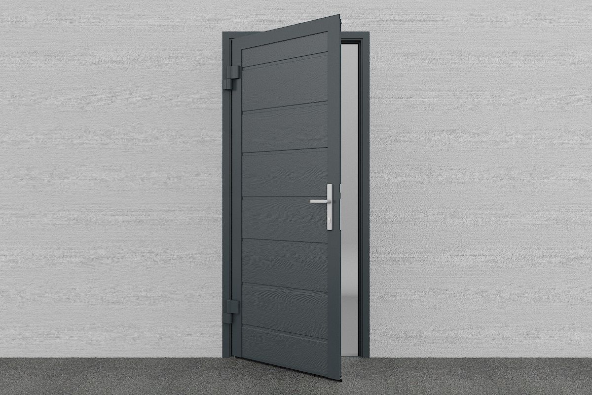 Boční garážové dveře | RAL7016 | 900 x 2000 | M-Line DoorHan