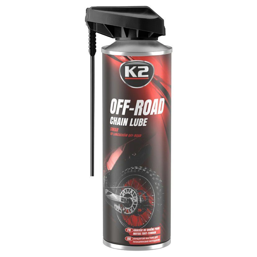 K2 OFF-ROAD CHAIN LUBE 250 ml - mazivo ve spreji na řetězy motocyklů, W139