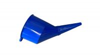 Trychtýř plastový šikmý modrý - pr.13cm s držákem, 83097
