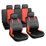 Autopotahy červené SPORT Univerzální na auto s atestem na airbag, zipem dělená lavice