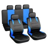 Autopotahy modré SPORT Univerzální na auto s atestem na airbag, zipem dělená lavice Compass