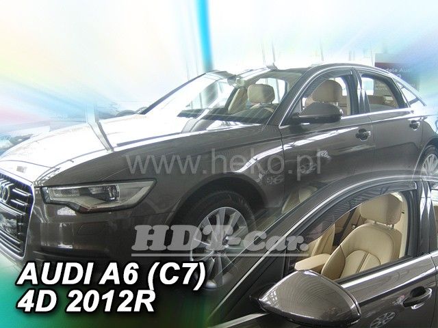 Plexi, ofuky Audi A6 C7 4D, sedan, 2011=> sada 4ks přední + zadní HDT