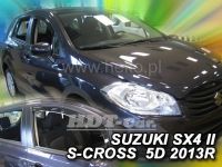 Plexi, ofuky bočních skel Suzuki SX4 II S-Cross 5D 8/2013 =&gt;, 2ks přední dveře