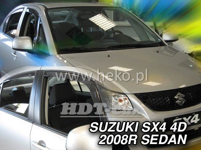Plexi, ofuky bočních skel SUZUKI Sx4 sedan, 5D, 2006 =>, přední + zadní HDT