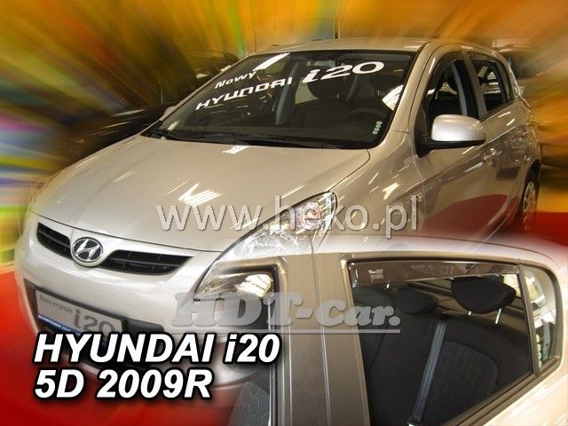 Plexi, ofuky Hyundai i20 5D 2009 =>, přední + zadní HDT