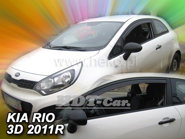 Protiprůvanové plexi, ofuky oken Kia Rio 3D 2012=> HDT