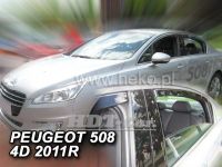 Plexi, ofuky PEUGEOT 508 sedan, 4D, 2011 =>, přední + zadní
