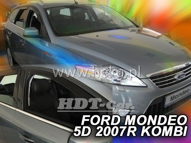 Plexi, ofuky bočních skel Ford Mondeo kombi, 5D 2007 =>, 4ks přední + zadní HDT