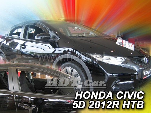 Plexi, ofuky bočních skel Honda Civic 5D 2012 =>, htb HDT