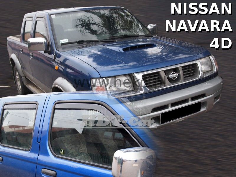 Ofuky oken Nissan Navara Pick up 4D 2001-2005r, přední + zadní