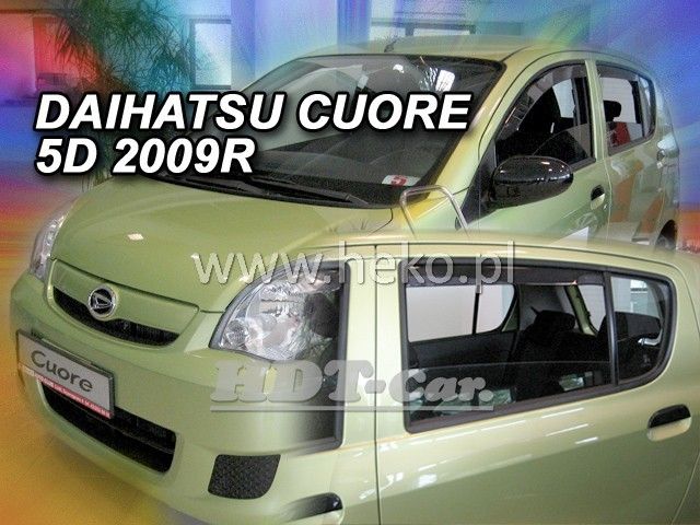 Plexi, ofuky Daihatsu Cuore VII 5D 2007 =>, + zadní HDT