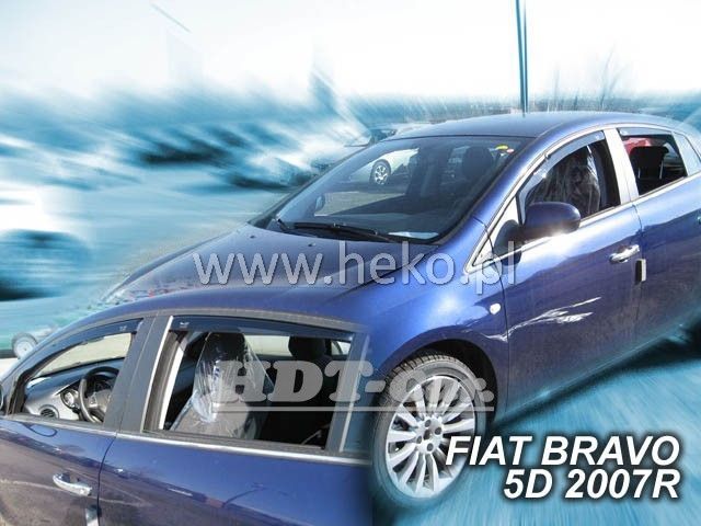 Plexi, ofuky Fiat Bravo 5D 2007 =>, přední HDT