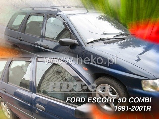 Plexi, ofuky Ford Escort 5D 1990-2001 comb přední + zadní HDT