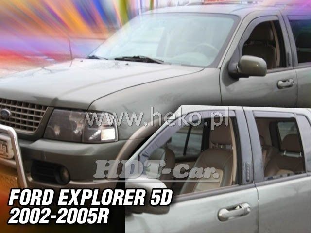 Plexi, ofuky Ford Explorer 5D 2002-2005 přední + zadní HDT