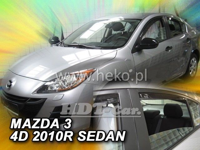 Ofuky oken MAZDA 3 sedan, 4D, 2009 =>, přední + zadní