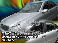 Plexi, ofuky MERCEDES C sedan, W203, 5D, 00-2007r, přední + zadní HDT