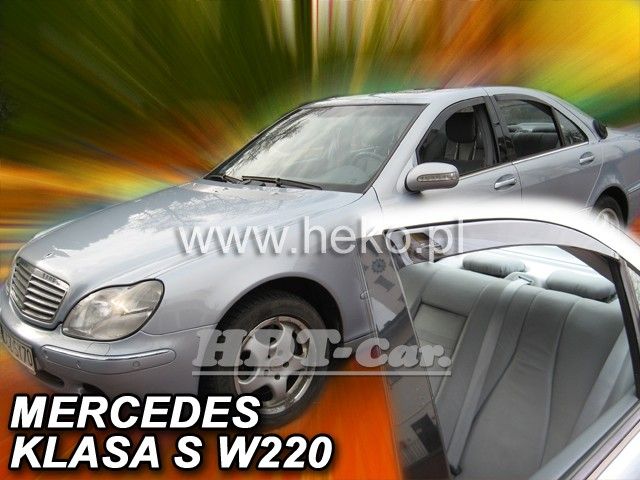 Plexi, ofuky MERCEDES S sedan W220, 4D, 1999r, => přední + zadní HDT