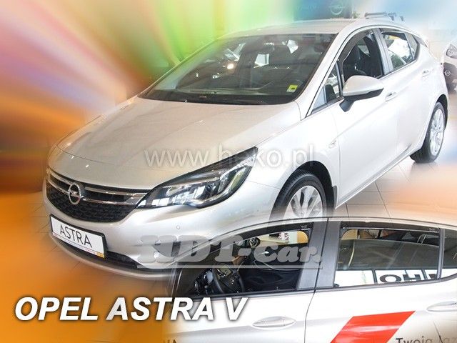 Plexi, ofuky Opel Astra V K 5D 2015 htb =>, přední + zadní HDT